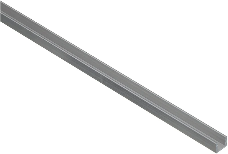 4208bc U-channel, 72 In L, 1/16 In Thick, Aluminum, Mill Finish