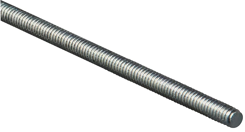 Threaded Rod Zinc Plated 20 Threads Per Inch 1/4 Inch Diameter by 36 Inch Length
