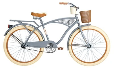 Men's Deluxe Cruiser Bicycle, Gloss Olive Finish, 26 Inch Wheel Size