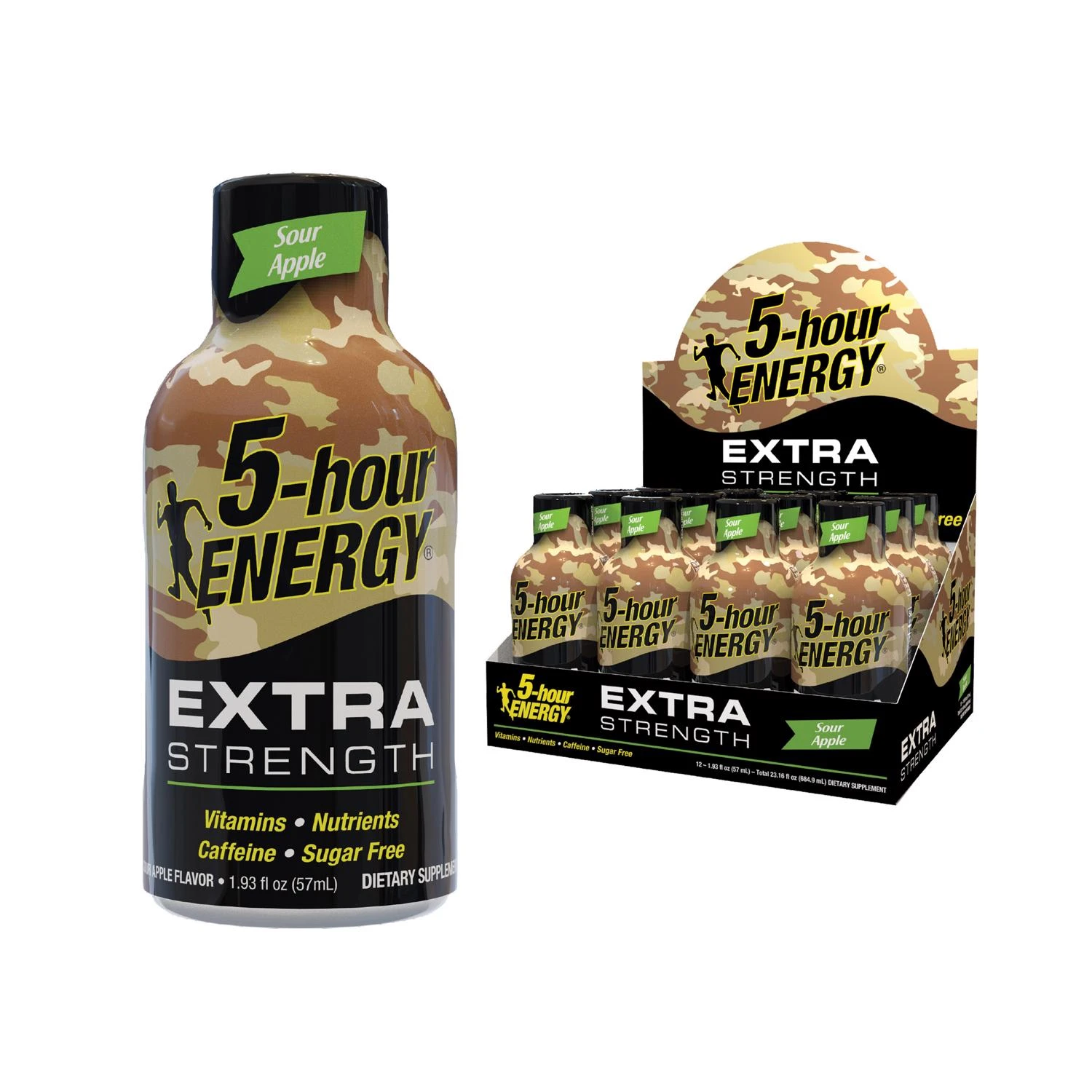 Extra Strength Sugar Free Sour Apple Energy Shot 1.93 Oz