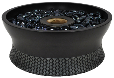 Large Black Matte Ceramic Clean Burn Tabletop Torch - Model 1114151