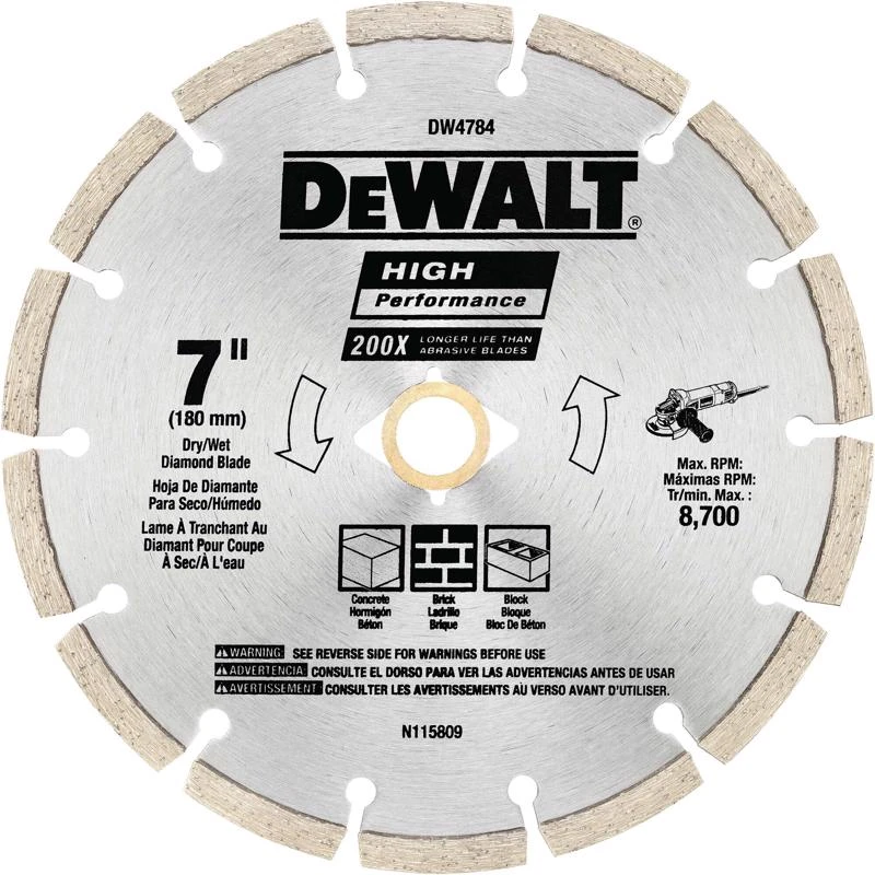 HP Segmented Diamond Circular Saw Blade, 7 In.