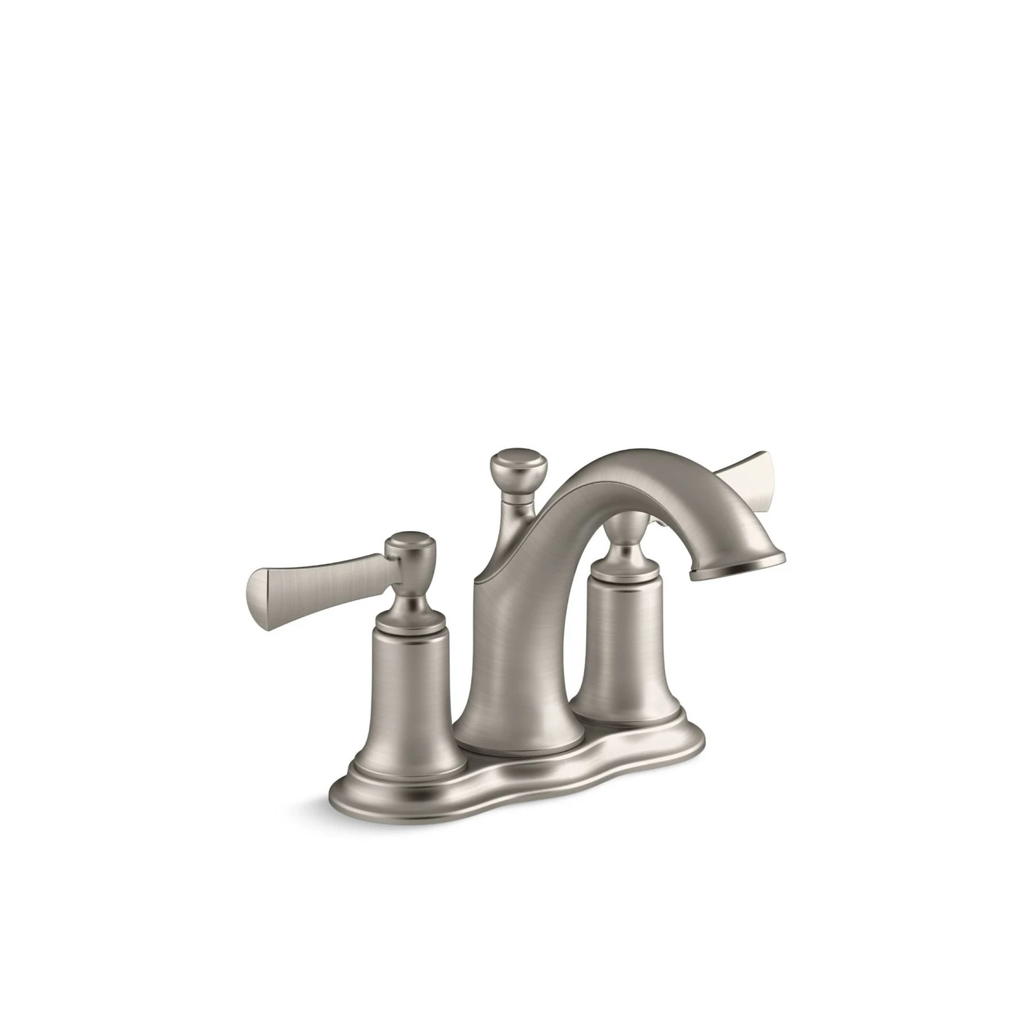 Elliston Brushed Nickel 2-handle 4 In. Centerset Bathroom Faucet With Pop-up Drain Assembly