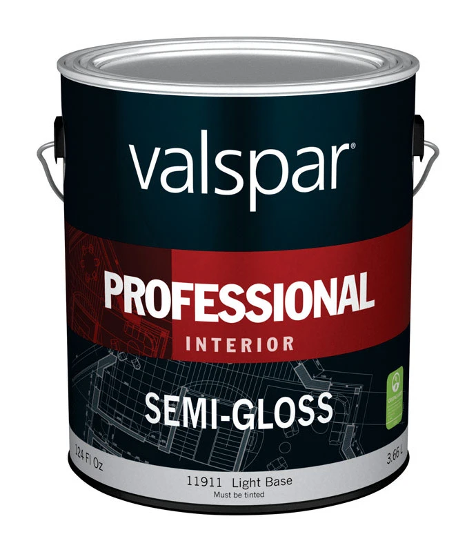 Professional Latex Semi-gloss Interior Wall Paint, Light Base, 1 Gallon