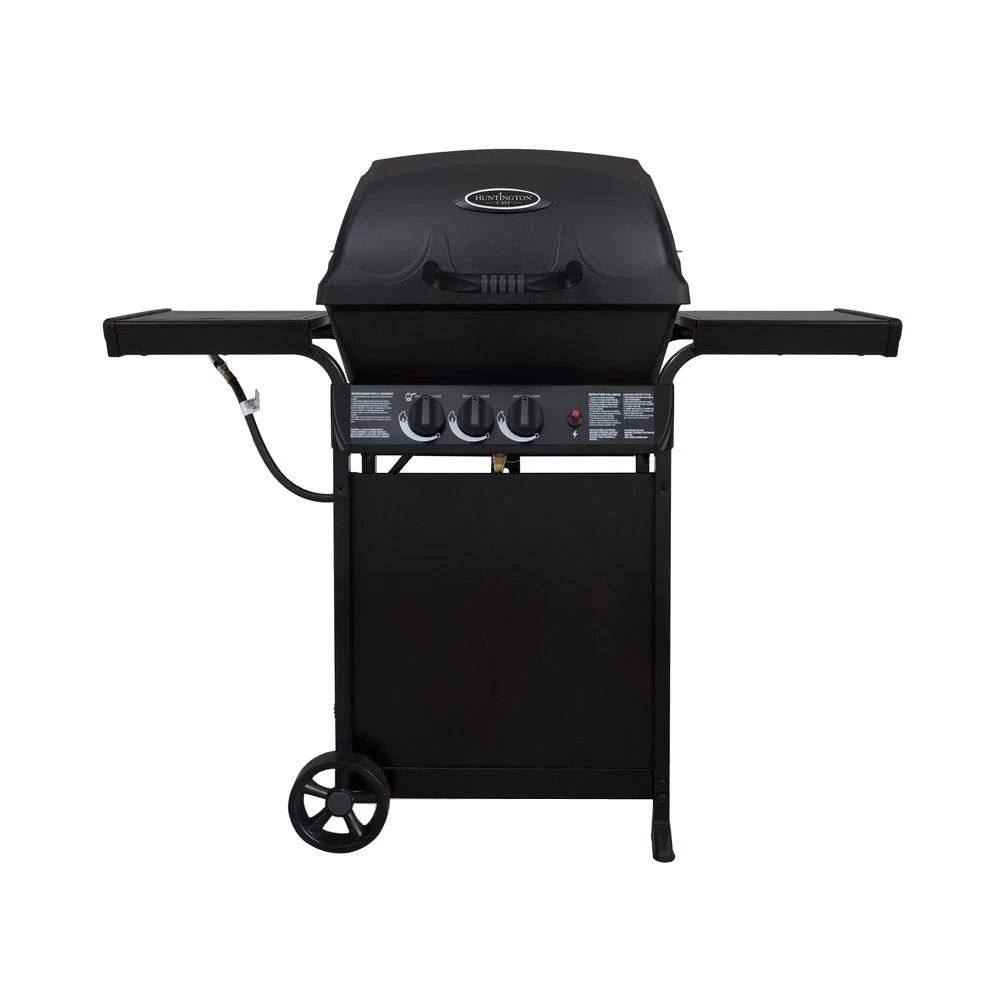 2-burner Black Liquid Propane Gas Grill With Side Burner 30040hnt