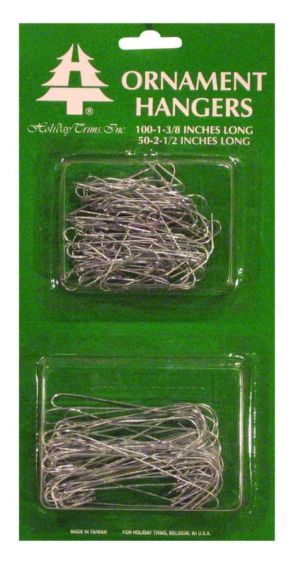 3927000 Silver Ornament Hooks Combo 150 Ct - Flexible Hangers