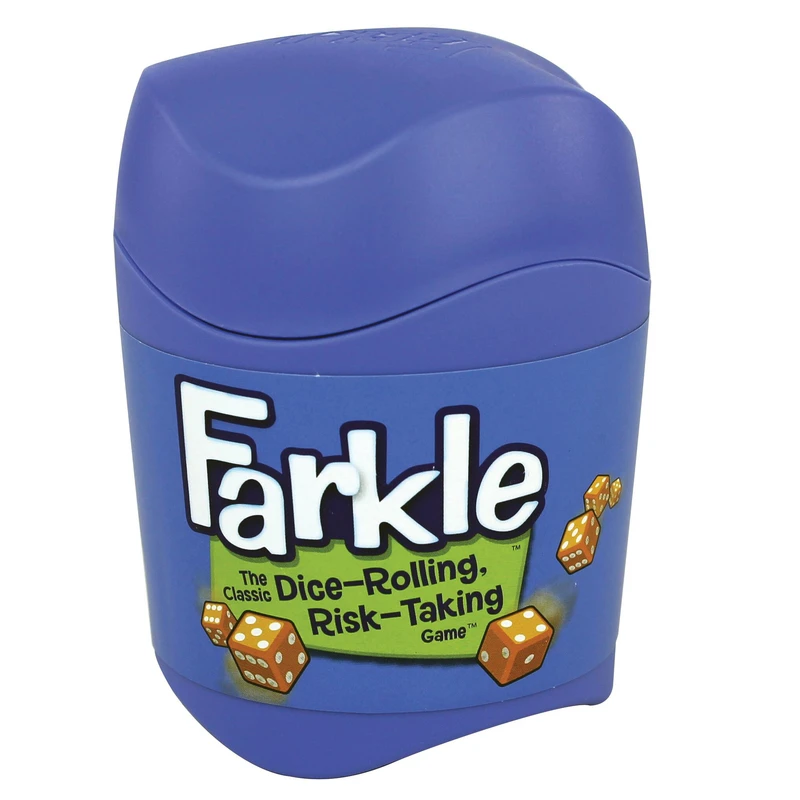 Farkle Dice Game - Classic Plastic Multicolored 7 Piece Set