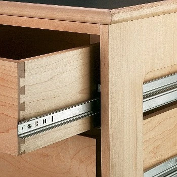 Knape & Vogt 1260p-22 Drawer Slide, 22 In Length, 60 Lb Capacity, Steel Zinc Plated