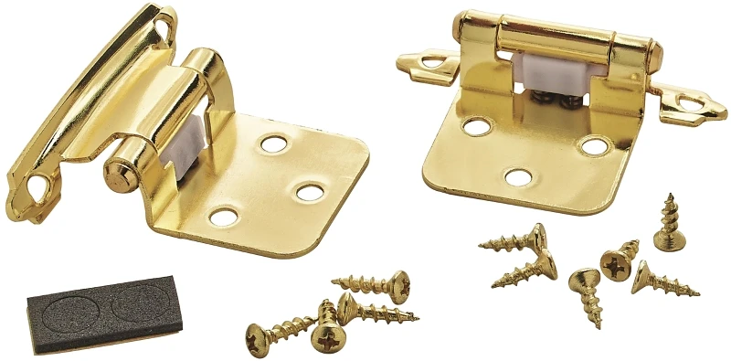 Amerock 1-13/16 in. W x 2-3/4 in. L Polished Brass Steel Self-Closing Hinge 2