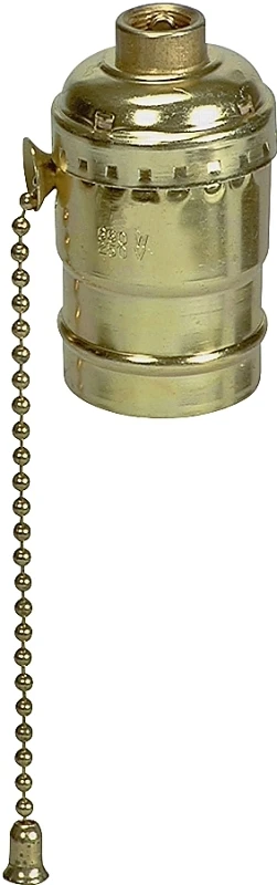 Bp980abd Pull Chain Metal Lampholder, 660 W, 250 V, Brass