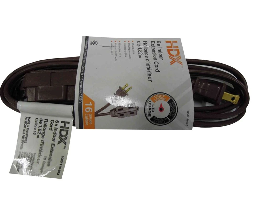 09411 6-foot 16/2 White Indoor Cube Tap Extension Cord
