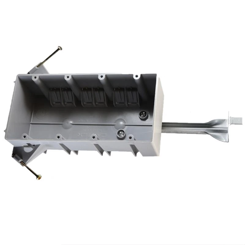 Ez Box 55 Cubic Inch 4 Gang New Work Pvc Outlet Box Gray