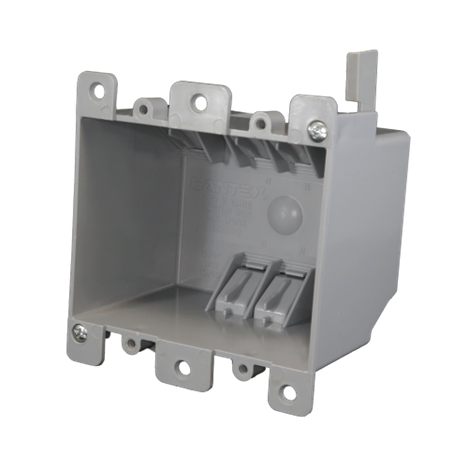Ez Box 25 Cubic Inches Old Work Pvc 2 Gang Electrical Outlet Box Gray