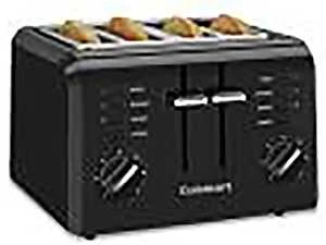 Cpt-142bk 4-slice Compact Toaster, Black, Plastic/stainless Steel