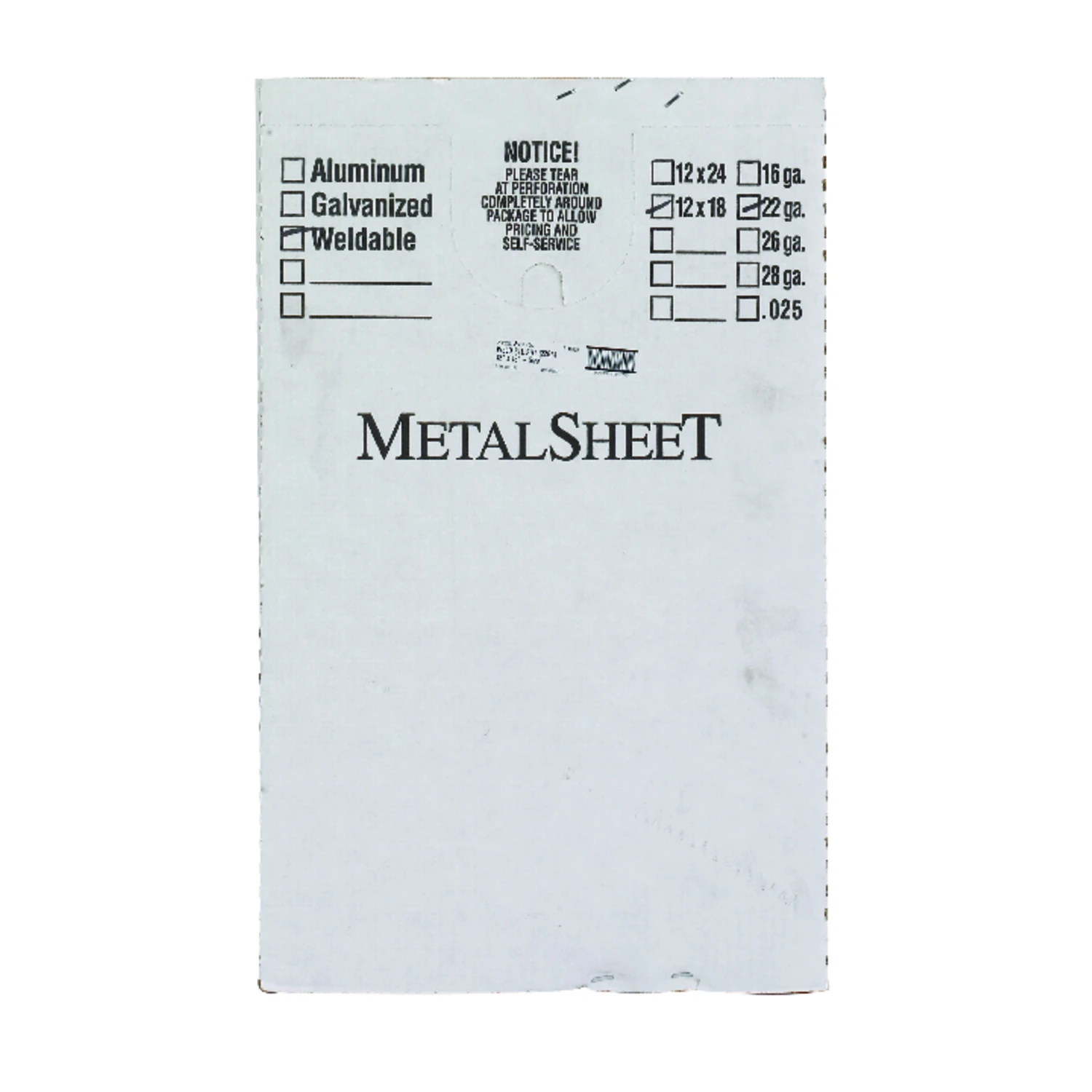 12 In. X 18 In. Uncoated Steel Weldable Sheet, 22 Gauge