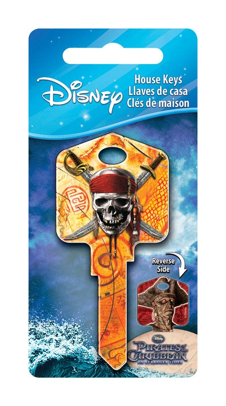 Howard Keys Disney Skull And Swords House Key Blank Single sided For Kwikset and Titan Locks