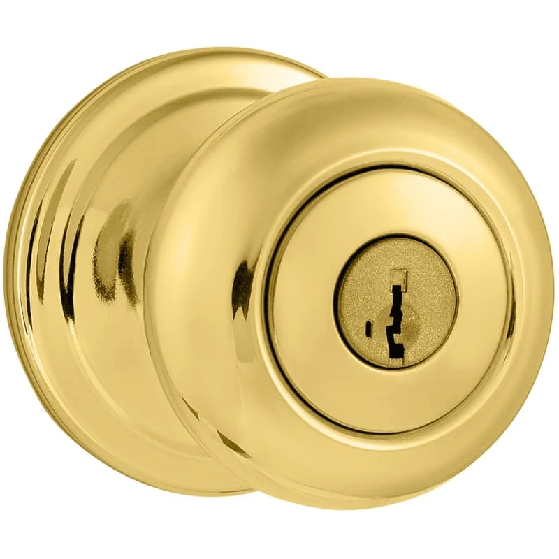 Polished Brass Juno Entry Door Knob With Smartkey Technology