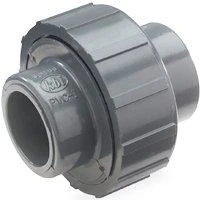 U-0750-s 3/4 Inch Slip Joint Pvc Union, Schedule 80, Gray, 150 Psi Pressure