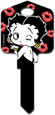 Betty Boop & Kisses Painted Key Blank