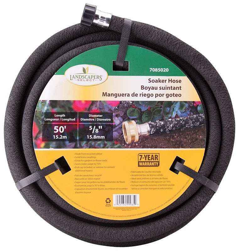 Hose-50-b-53l 50 Ft Soaker Hose With Brass Couplings, 5/8 In Diameter