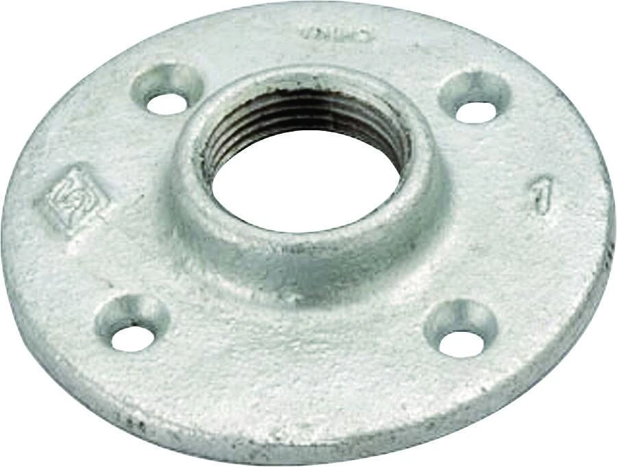 27-3/4g Galvanized Malleable Iron Floor Flange, 3/4 In, Threaded Connection