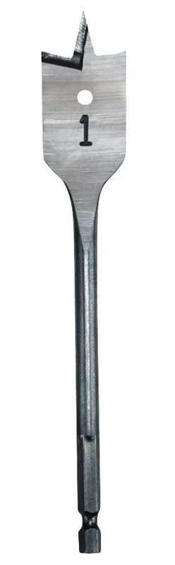 3/4 In. X 6 In. Heat-treated Steel Flat Boring Bit With Quick-change Hex Shank