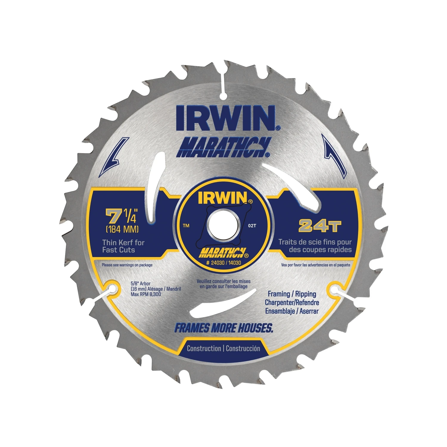 Marathon C3 Circular Saw Blade, Carbide Tipped, 24-Tooth x 7-1/4 In.