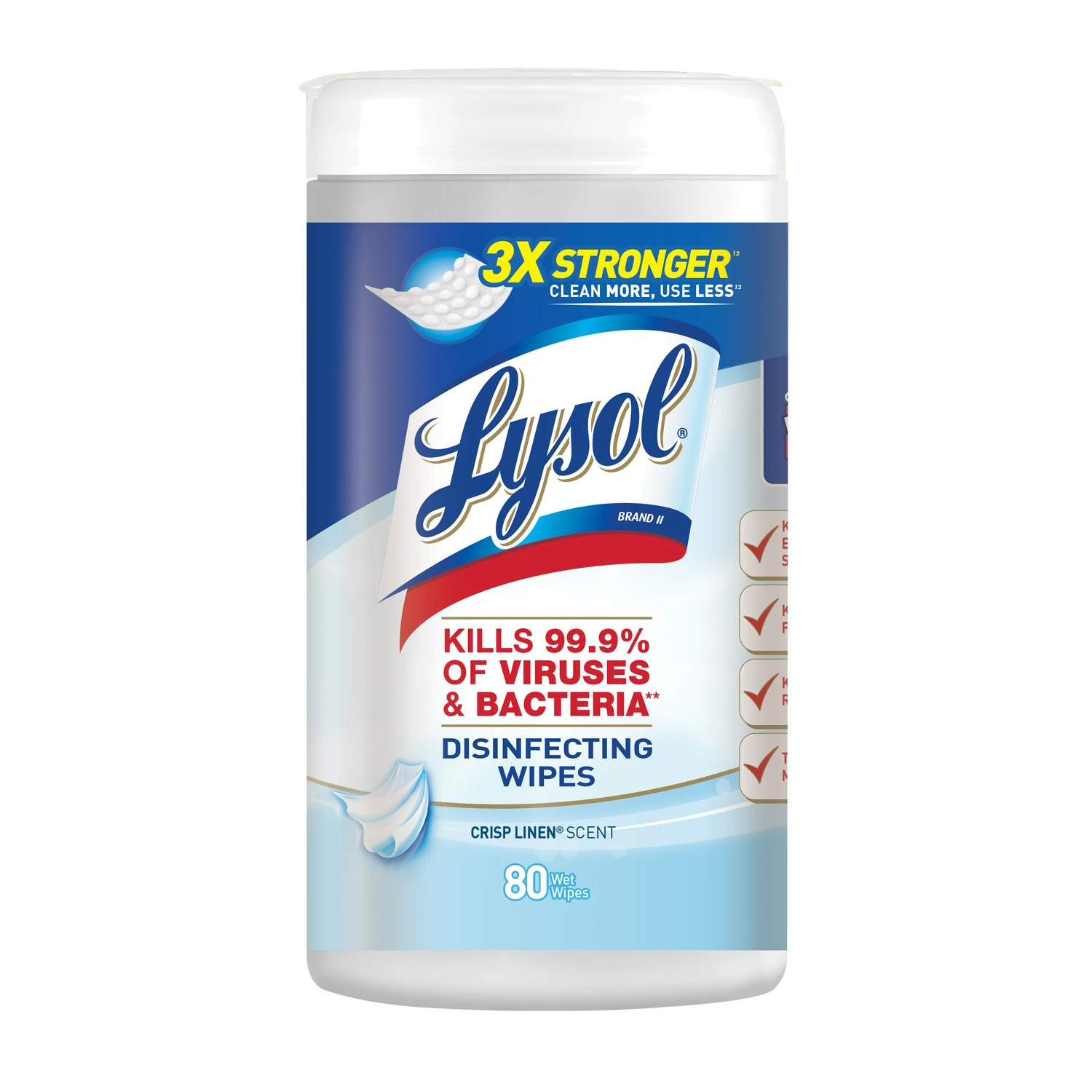 "Lysol Disinfecting Wipes, Crisp Linen, 80/Pack (1920089346)"