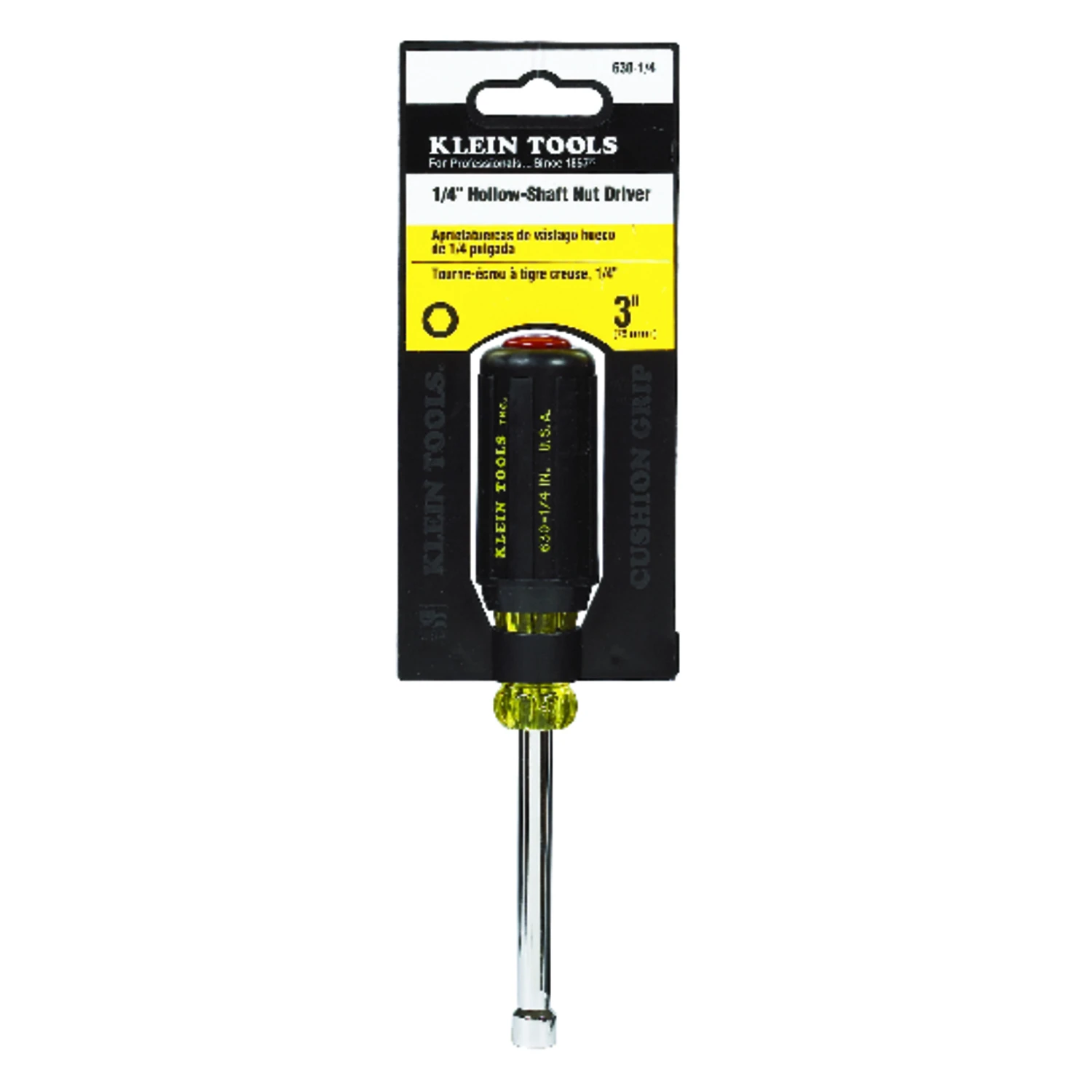 Nut Driver with Cushion Grip Handle, 0.25 Inch Size