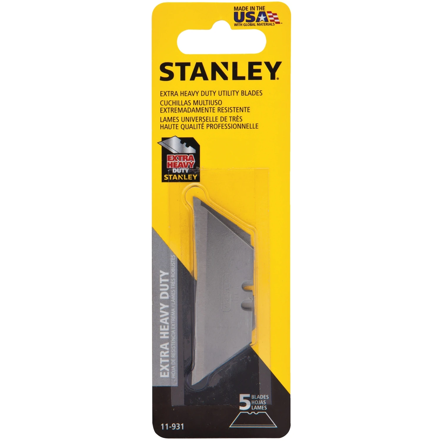 Extra-Heavy-Duty Utility Knife Blades, 5-Pk.