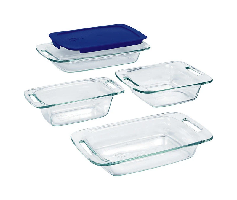 Easy Grab Bake Set, 5 Pieces, Glass and Plastic Bakeware