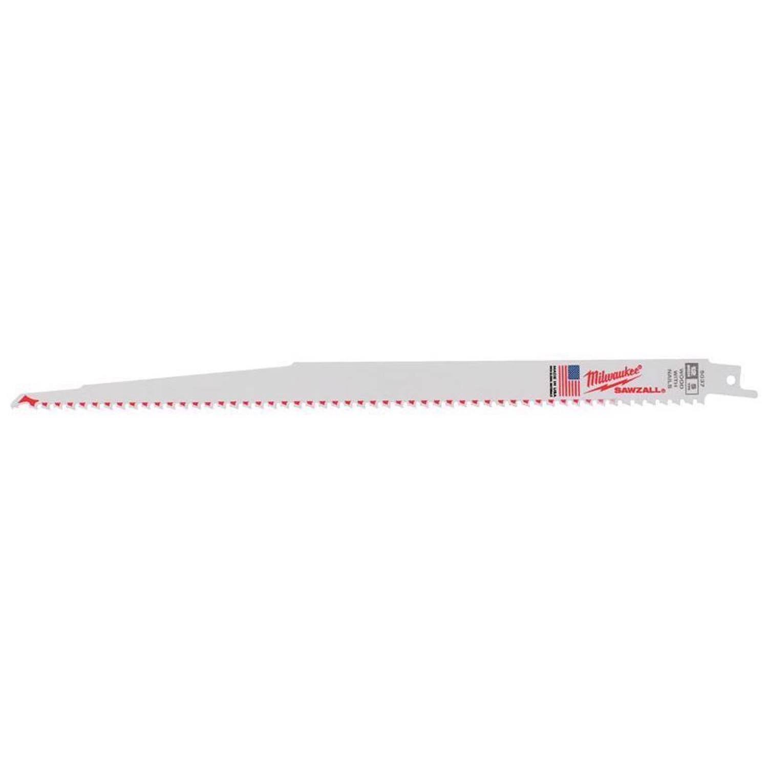 Milwaukee SAWZALL 12 In. 5 TPI Wood Reciprocating Saw Blade (5-Pack)