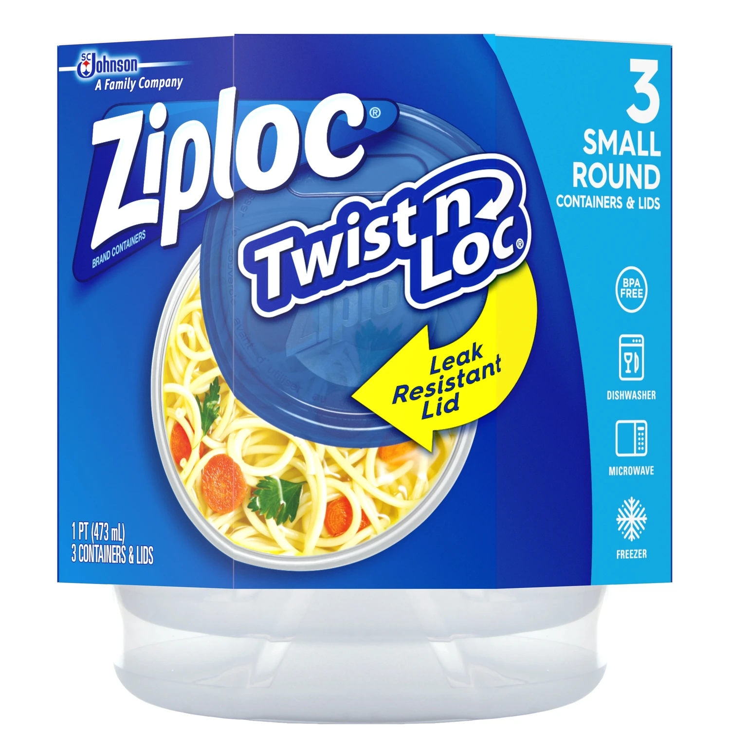 Twist-N-Loc Container, Small, 3-Ct.