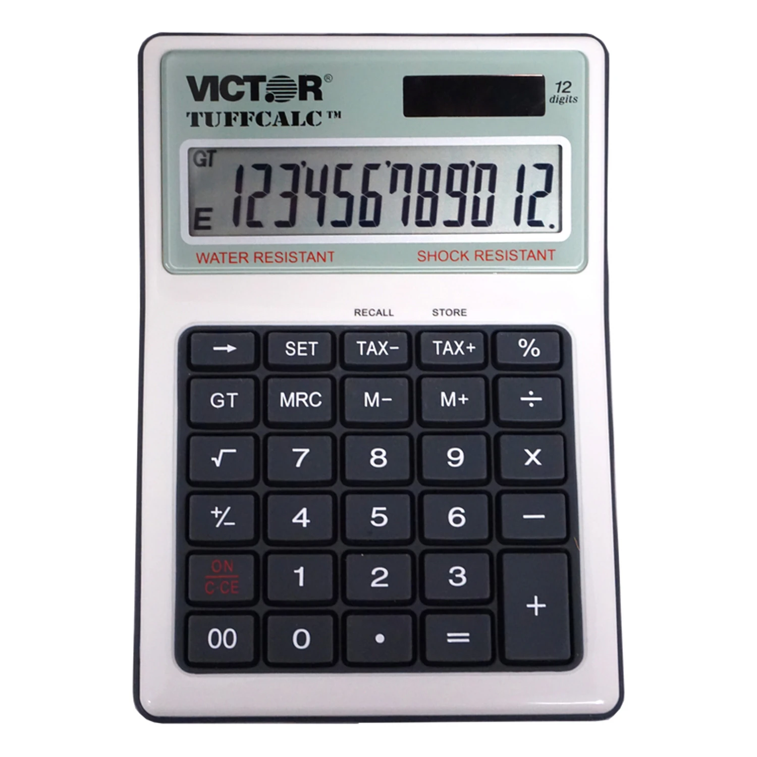 Tuffcalc 99901 Silver 12-digit Solar Powered Washable Scientific Calculator