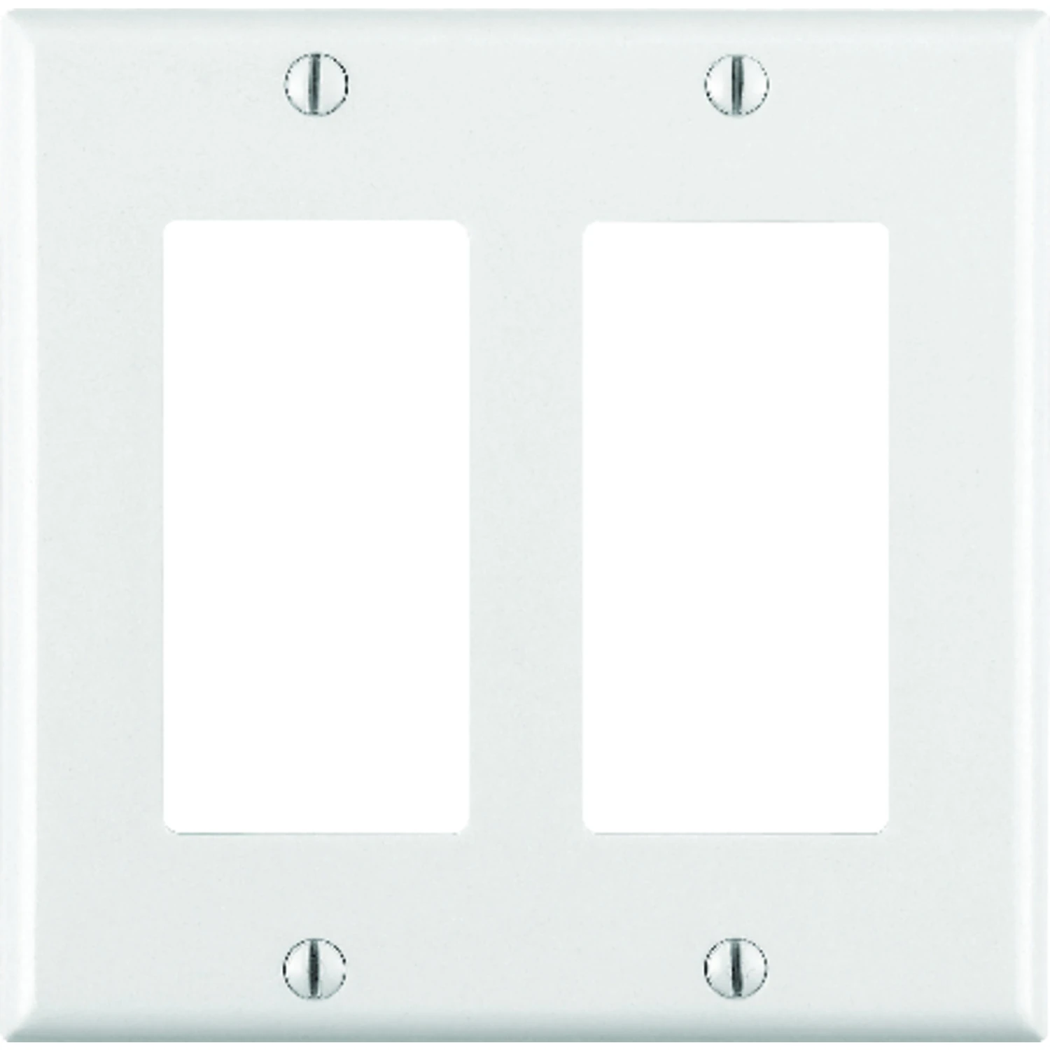 Leviton Decora White 2 gang Thermoset Plastic Decorator Wall Plate 1 pk