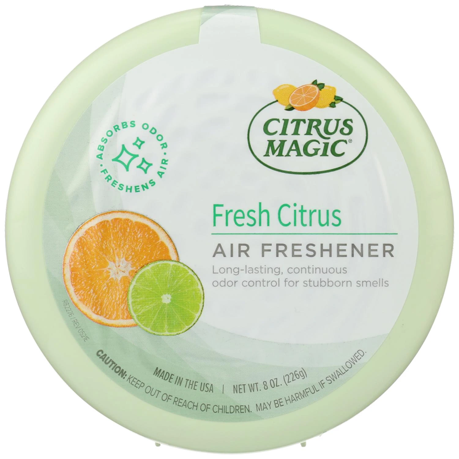 Fresh Citrus Solid Air Freshener 8 Oz, Odor Absorber, Lasts 8 Weeks