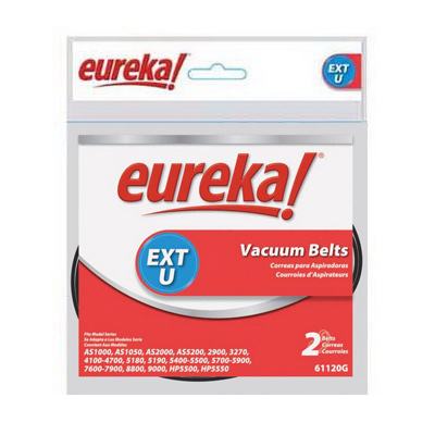 Extended Life Style U Vacuum Belt, 2-pack, Fits Models As1000-as2030, 61120g