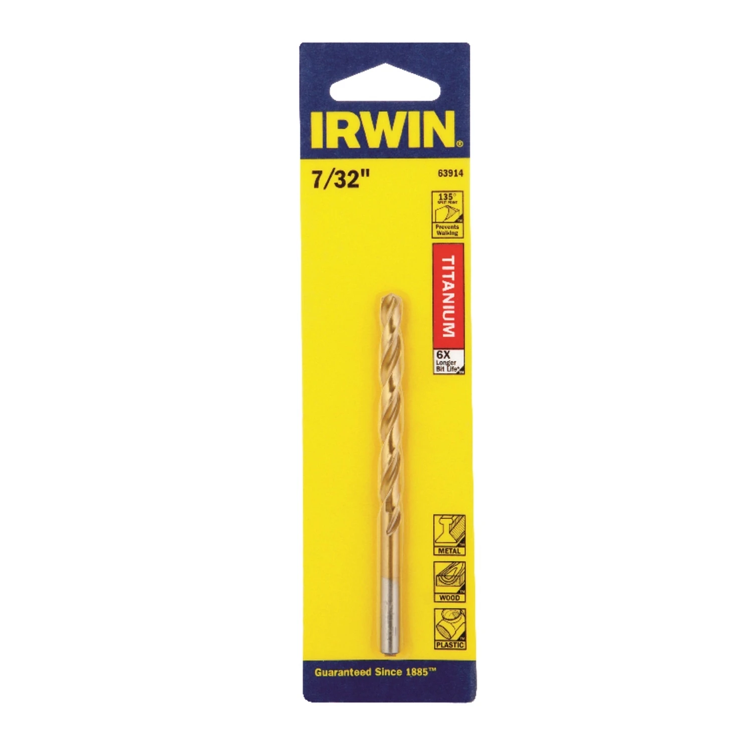 7/32 In. X 3-3/4 In. Titanium Nitride Coated Jobber Drill Bit