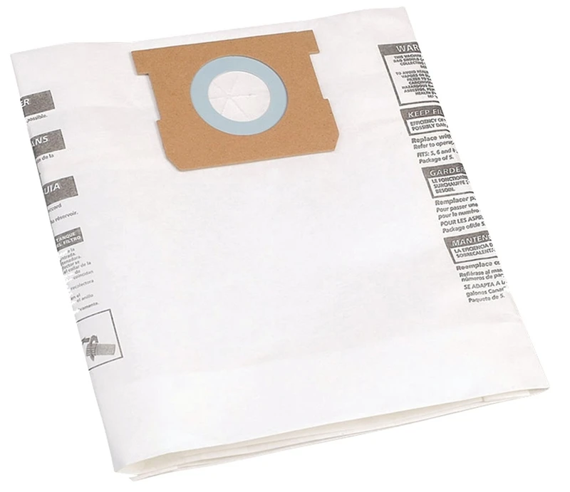 Shop-Vac 19.5 in. L x 11 in. W Wet/Dry Vac Bag 5-8 gal. White 3 pk