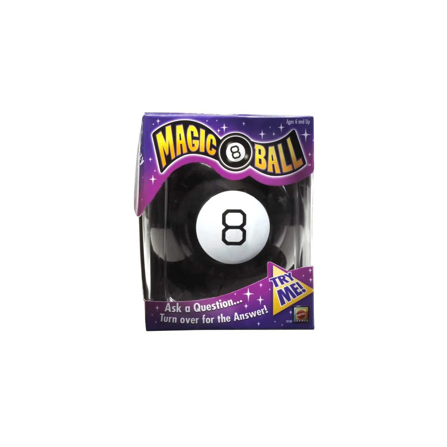 Magic 8 Ball Plastic Fortune Telling Toy - Black/white, Model 30188