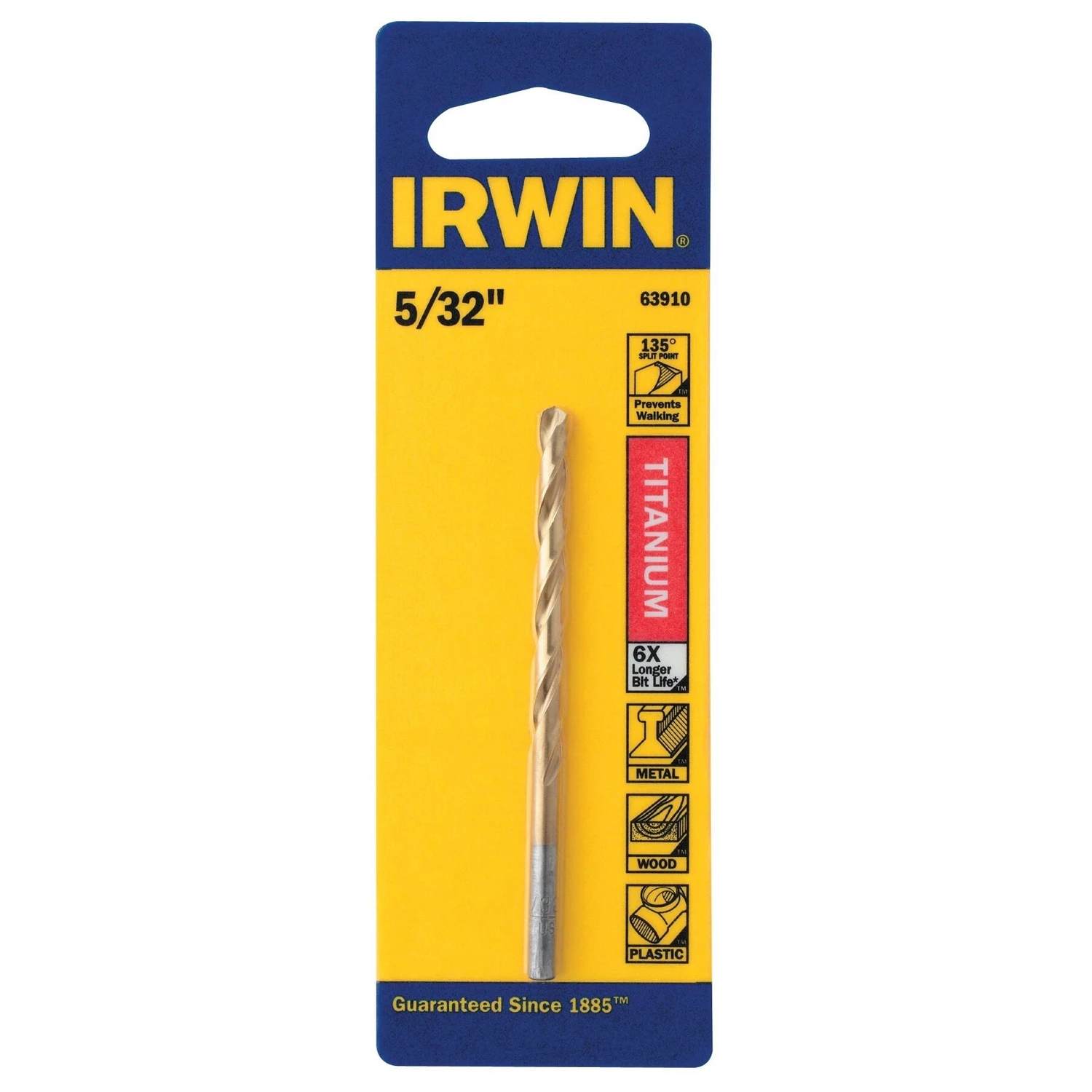 5/32 In. X 3-1/8 In. Titanium Nitride Coated Jobber Drill Bit