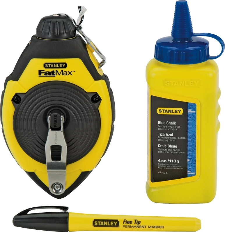 100 Ft. Chalk Line Reel Kit With Blue Chalk And Marker, Model 47-681l