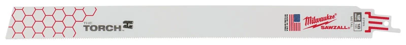 Milwaukee The Torch 12 in. Bi-Metal Reciprocating Saw Blade 18 TPI 5 pk