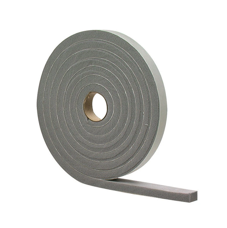 3/4" W X 1/2" T X 10' L Gray Foam Weatherstrip Tape - Self-adhesive Pvc