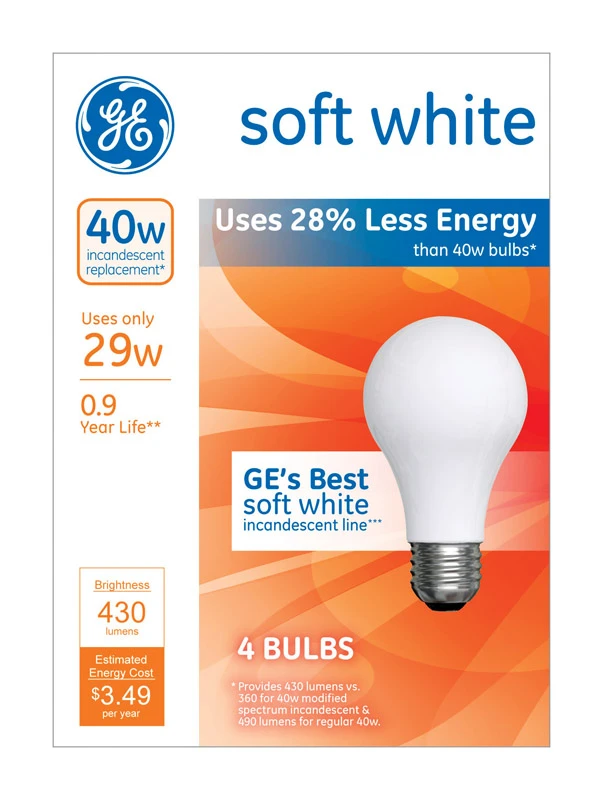 GE4PK 29W WHT Halo Bulb