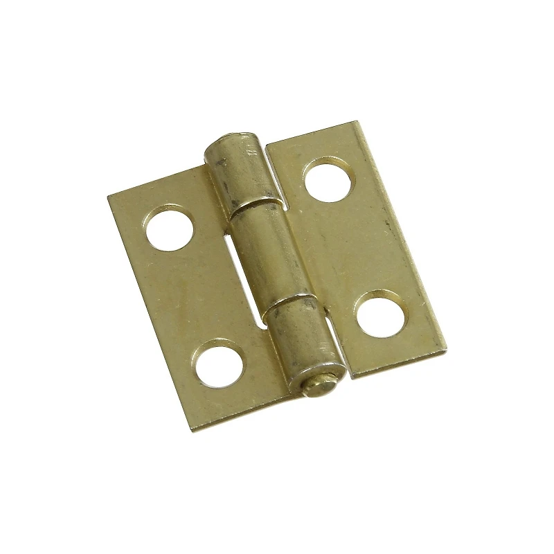2-Pk., 1 x 1 In. Dull Brass Narrow Hinges