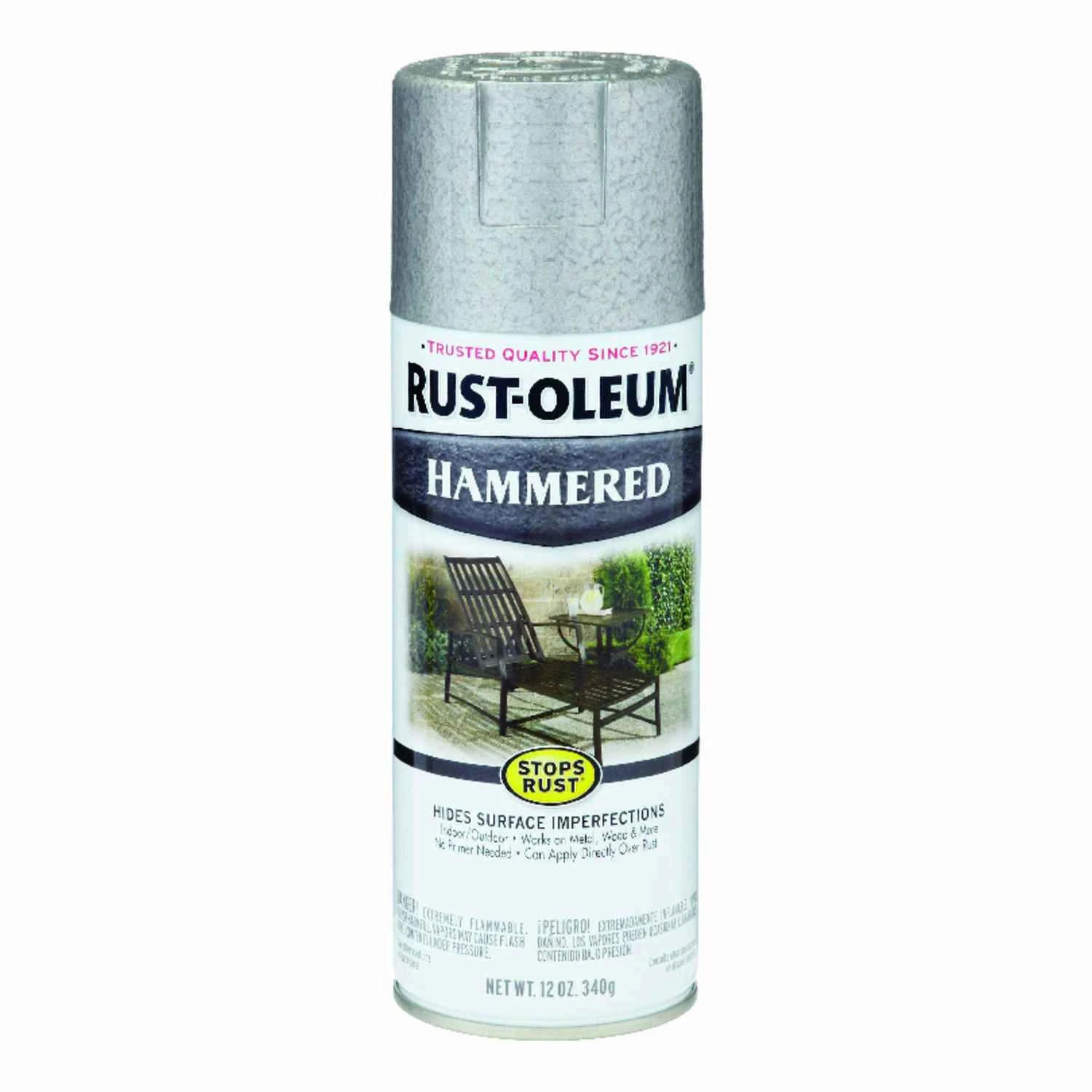Stops Rust Hammered Silver Spray Paint 12 Oz. Aerosol Can