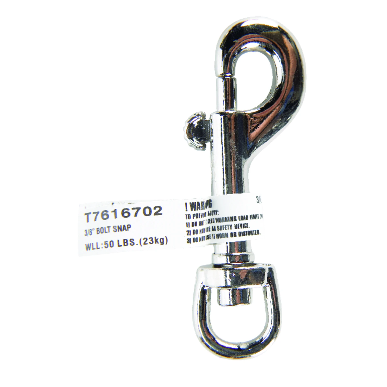 Swivel Round Eye Bolt Snap, 3/8 Inch Diameter, Heavy Duty Metal Construction