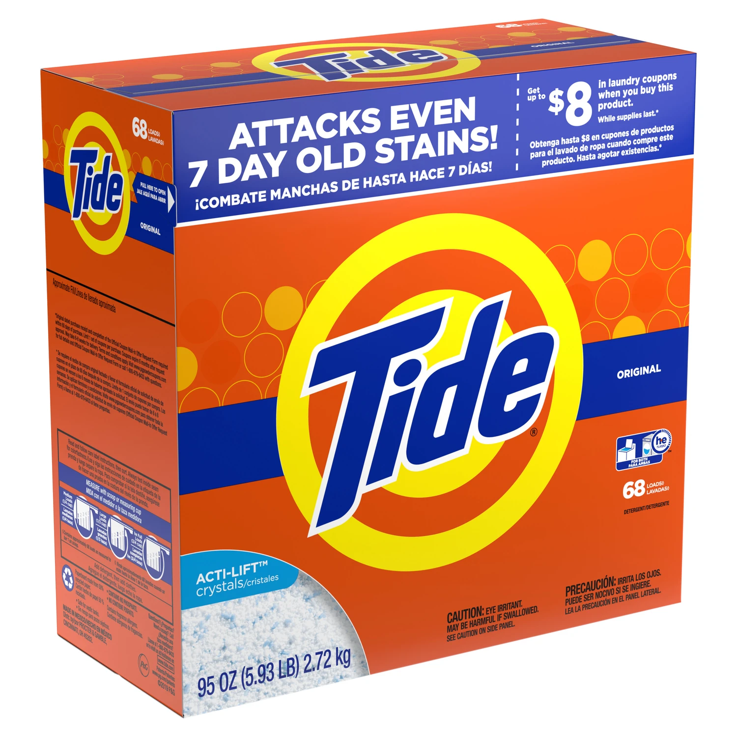 Laundry Detergent Powder, Original Scent, 68 Loads, 95 oz.