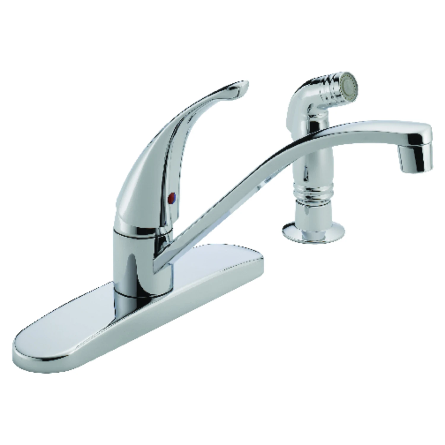 Single-Lever Kitchen Faucet with Side Spray in Chrome Finish